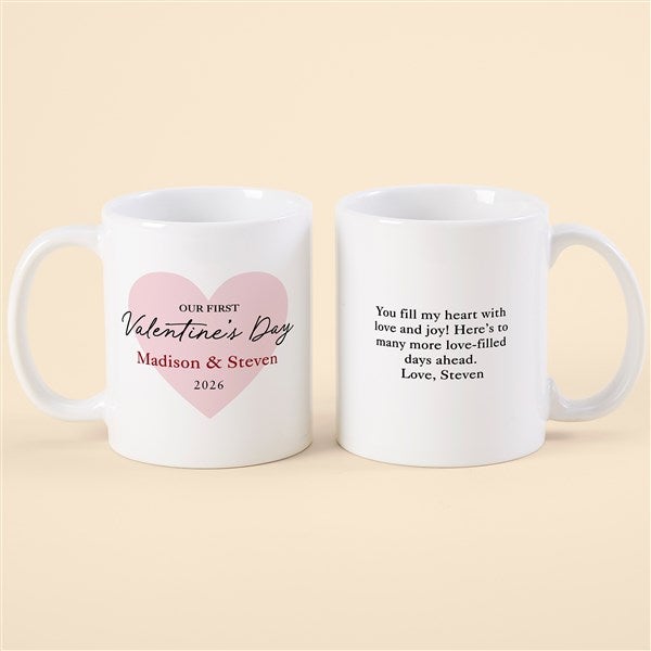 Our First Valentine's Day Personalized Coffee Mugs  - 50564