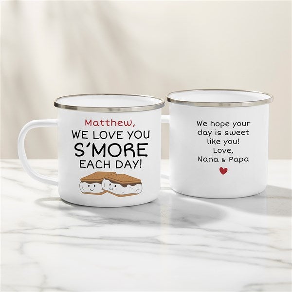 Love You S'more Personalized Enamel Camp Mugs - 50570