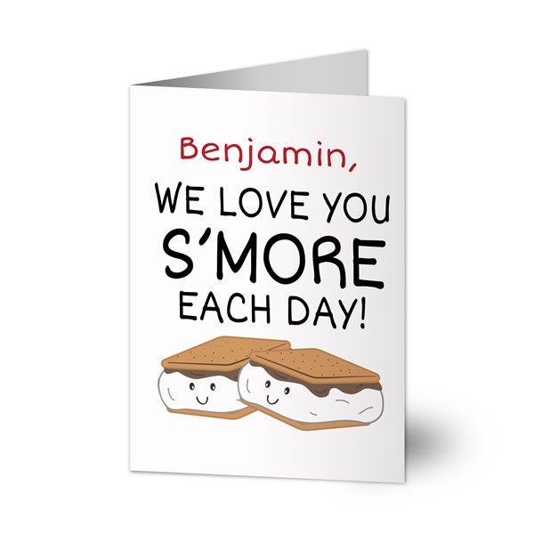Love You S'more Personalized Romantic Greeting Card  - 50571