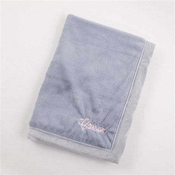 Embroidered Kids Receiving Blanket 30x40" in Storm Cloud Blue      - 50634