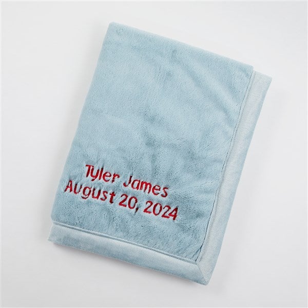 Embroidered Kids Receiving Blanket 30x40" in Dew - 50635