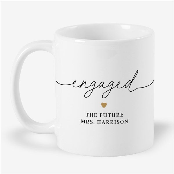 Engagement Script Personalized Coffee Mugs - 50813