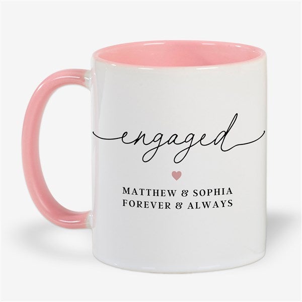 Engagement Script Personalized Coffee Mugs - 50813