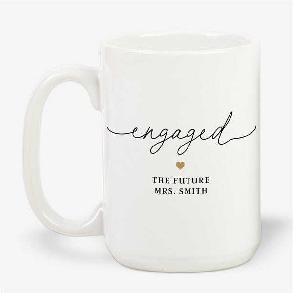 Engagement Script Personalized Coffee Mugs - 50813