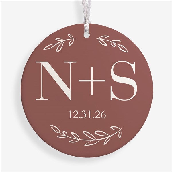 Their Initials Personalized Wedding Ornament  - 50826