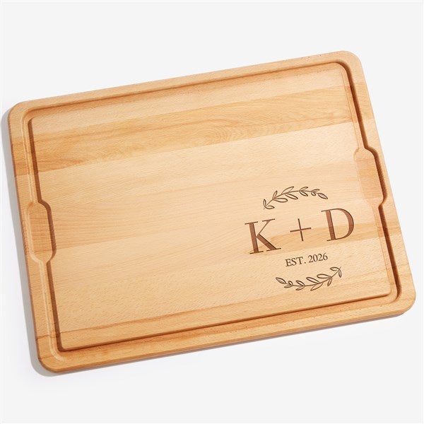 Their Initials Personalized Hardwood Cutting Boards  - 50839