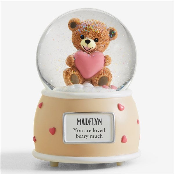 A Beary Special Message Personalized Teddy Bear Snow Globe  - 50914