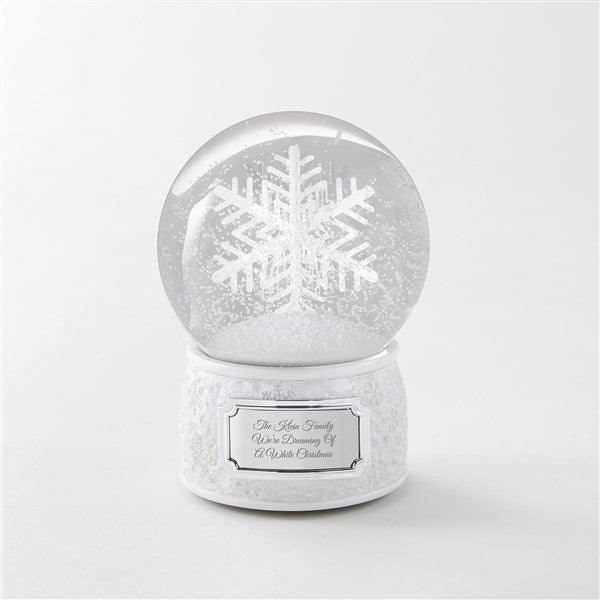 Engraved Spinning Musical Snowflake Snow Globe ,Engraved Spinning Musical Snowflake Snow Globe  - 50984