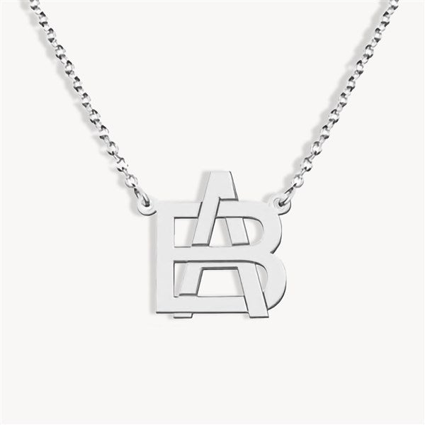 Personalized Overlapping Initials Necklace  - 51143D