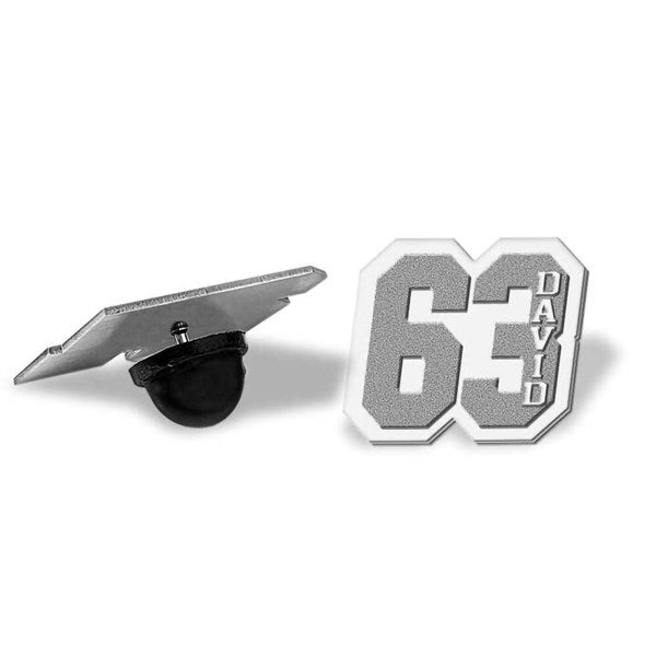 Personalized Sports Name & Number Pin  - 51210D