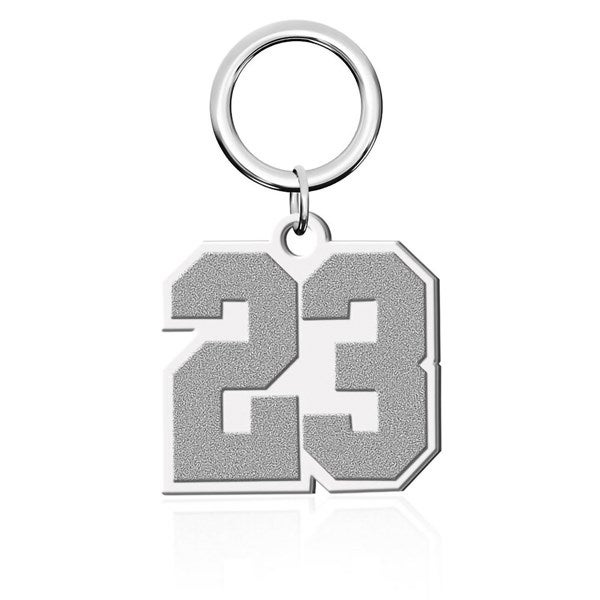 Personalized Sports Number Keychain  - 51213D