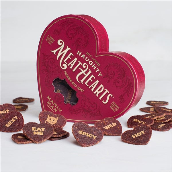 Naughty Manly Man Meat Hearts Beef Jerky Box  - 51252