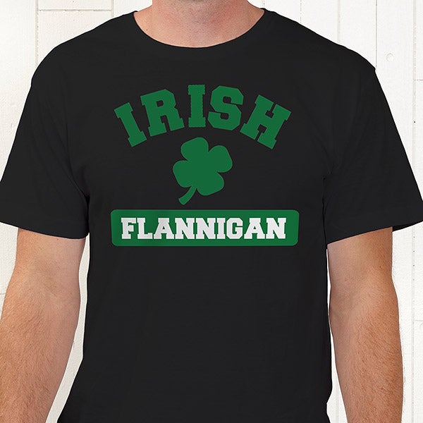 Personalized Irish Pride Shamrock T-Shirt - Irish Gifts