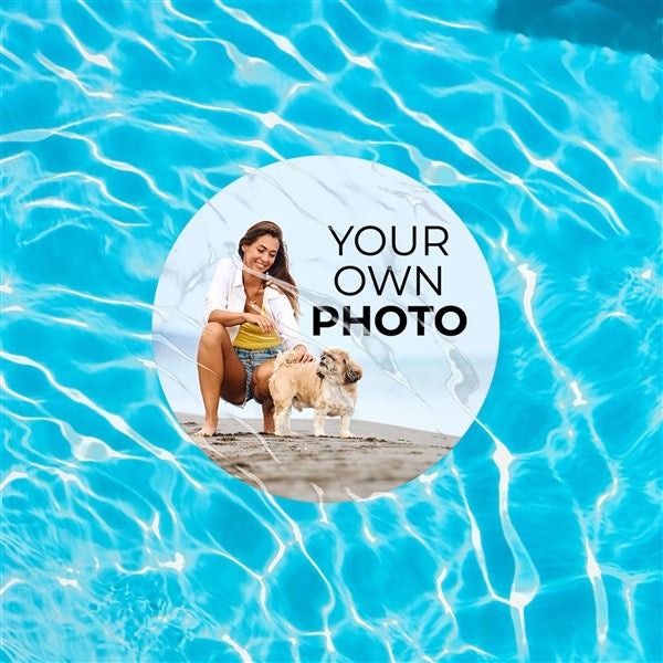 Your Own Photo Personalized Vinyl Round Pool Mat - 51488
