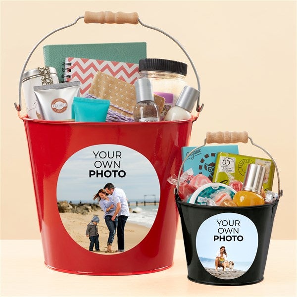 Your Own Photo Personalized Metal Bucket - 51551