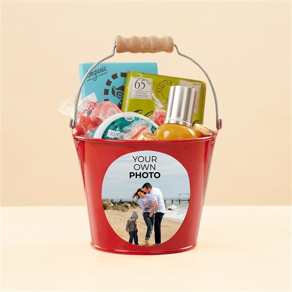 Your Own Photo Personalized Metal Bucket - 51551