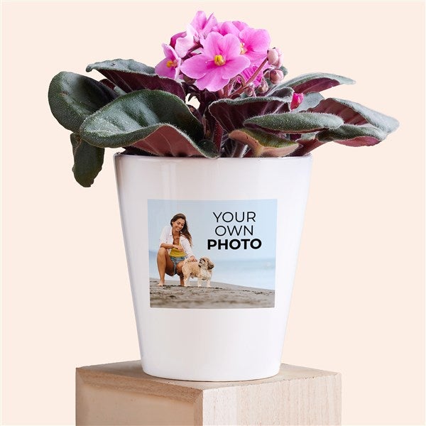 Your Own Photo Personalized Mini Flower Pot - 51572