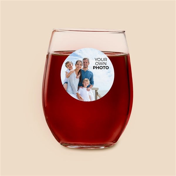 Your Own Photo Personalized Wine Glass Collection - 51575