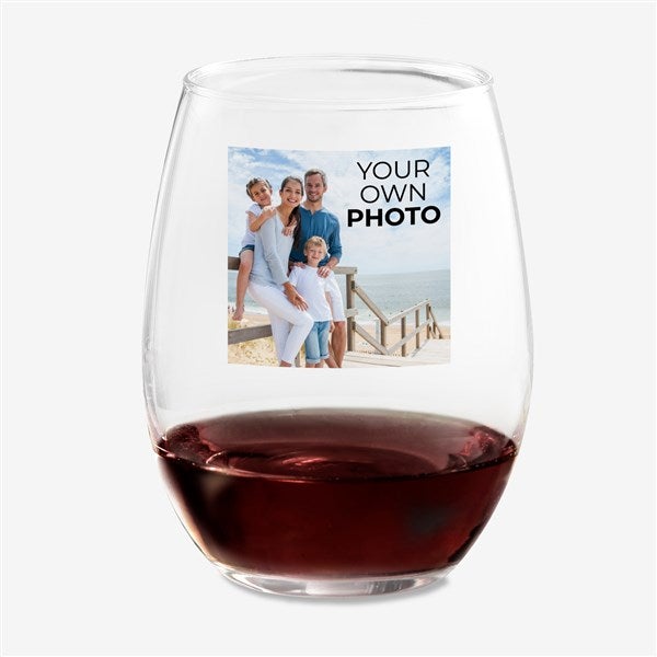 Your Own Photo Personalized Wine Glass Collection - 51575