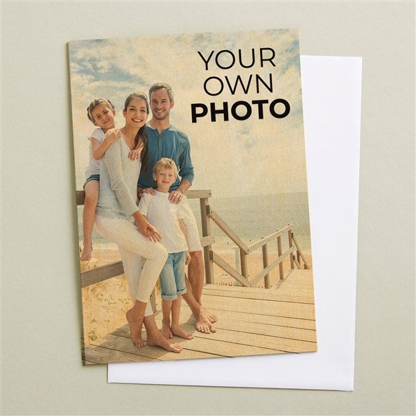 Your Own Photo Personalized 5x7 Wooden Greeting Card  - 51586