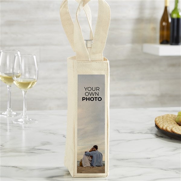 Your Own Photo Personalized Wine Tote Bag - 51674