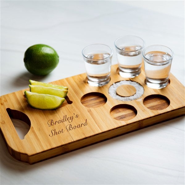 Personalized Shot Glass Flight Board With Shot Glasses