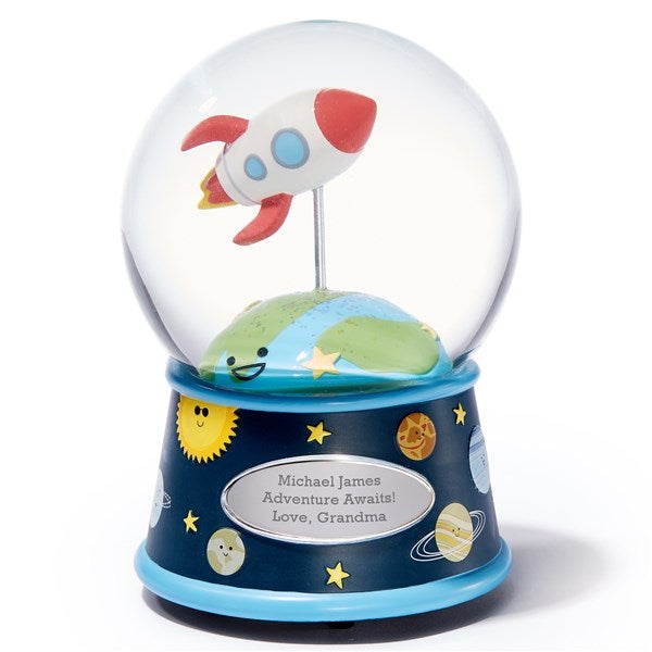 Engraved Outer Space Musical Snow Globe    - 51842