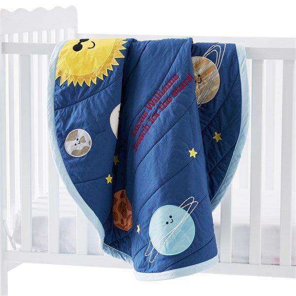 Embroidered Outer Space Quilted Play Mat - 51856