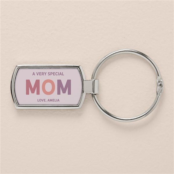Glad You're Our Mom Personalized Photo Charm Keychain  - 51876