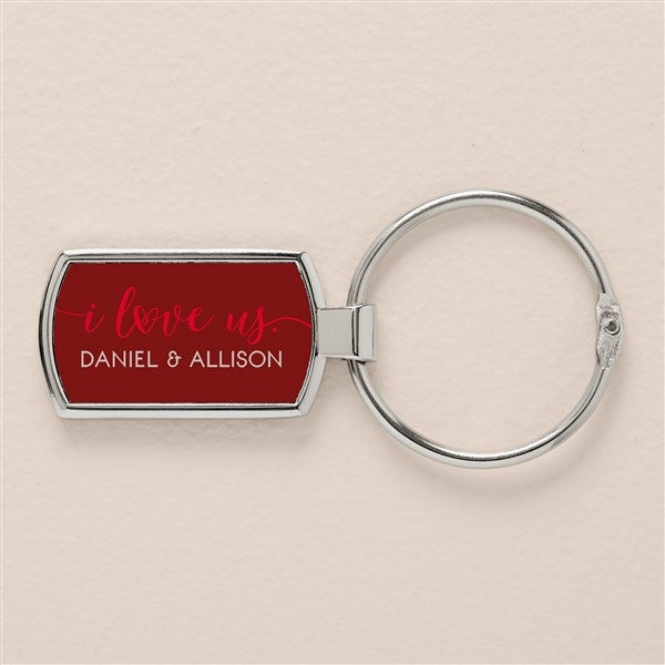 I Love Us Personalized Photo Charm Keychain - 51879
