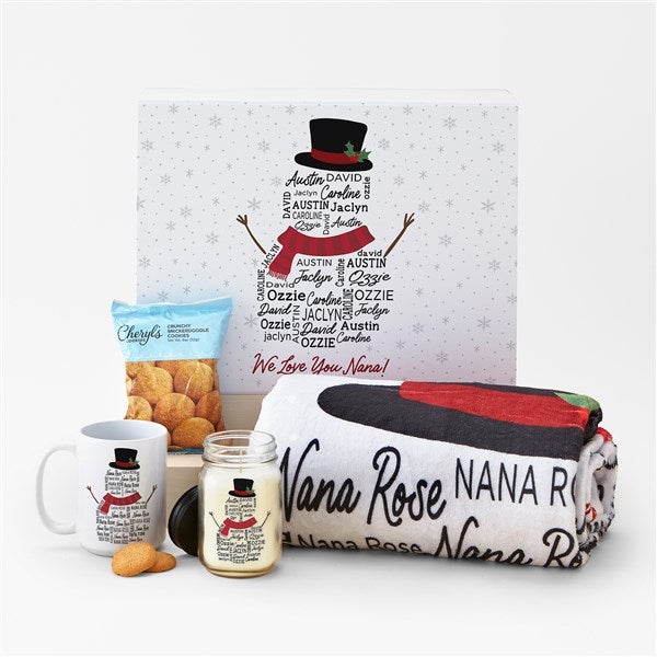 Repeating Name Snowman Personalized Holiday Gift Set - 51954