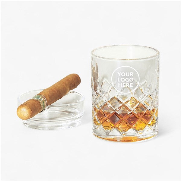 Personalized Logo Whiskey Glass Ashtray Set - 51966