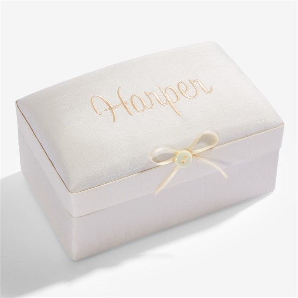 Personalized Small Shantung Keepsake Box - 51982D