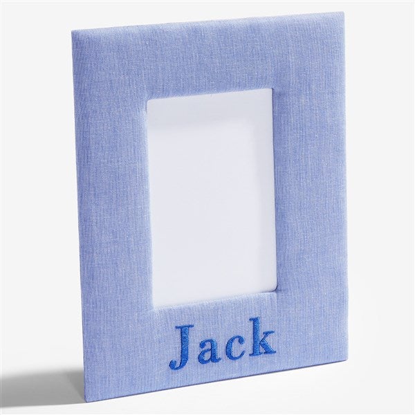 Personalized Micro Striped Cotton Baby Photo Frame - 52000D