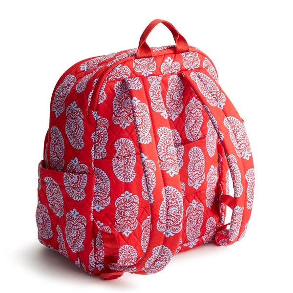 Vera Bradley Embroidered Iconic Paisley Bancroft Backpack-Goji Berry