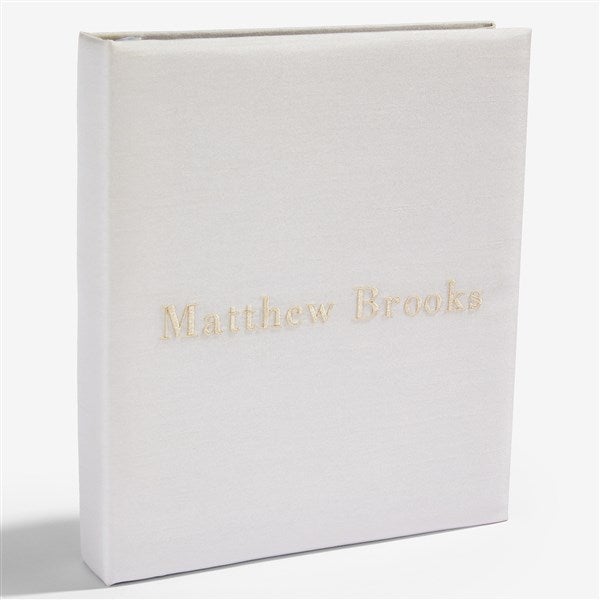 Personalized Solid Shantung Baby Memory Book - 52057D