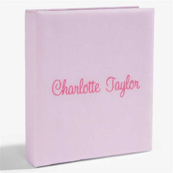 Personalized Micro Striped Cotton Baby Memory Book - 52058D