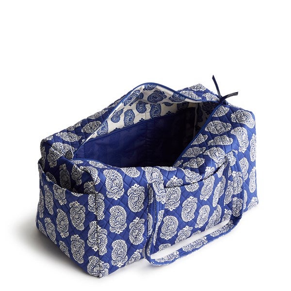 Vera Bradley Embroidered Iconic Paisley Deep Original Duffel-Ultramarine