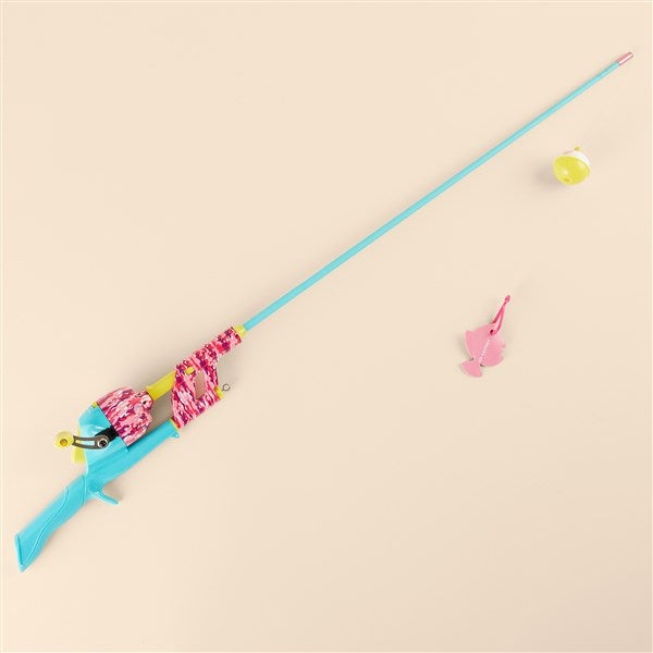 Personalized Kids Pink Camo Tackle Box & Fishing Pole  - 52079