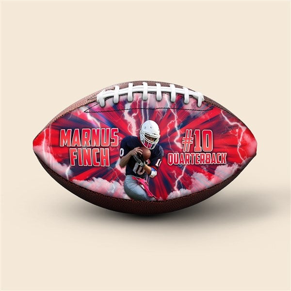 Thunderstorm Personalized Photo Football  - 52081D