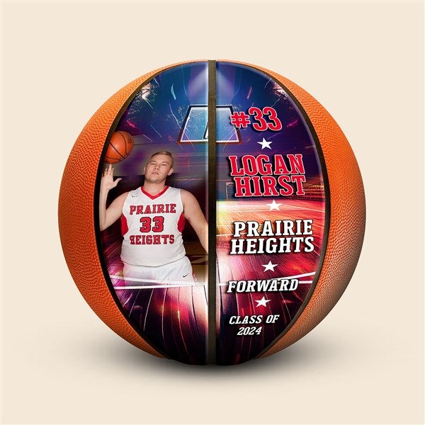 Personalized Burst Photo Basketballs - 52092D