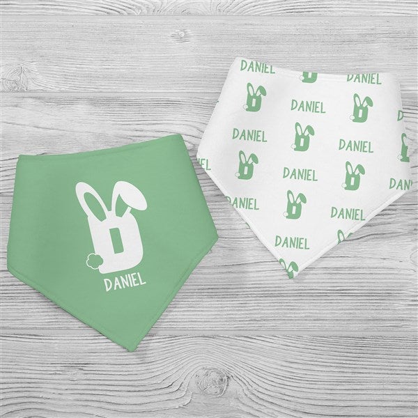 Bunny Monogram Personalized Easter Baby Bibs - 52292
