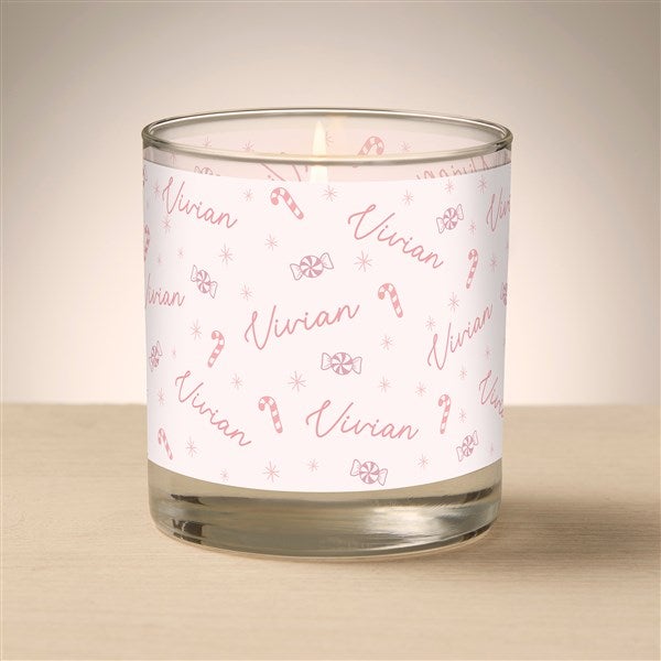 Personalized Pink Peppermint Glass Candle by Jessie James Decker - 52366