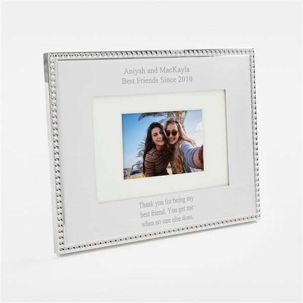 Engraved Silver Beaded 4x6 Picture Frame by Jessie James Decker - 52394