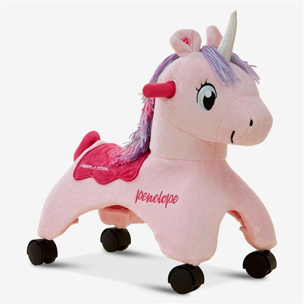 Personalized Radio Flyer Shimmer the Magical Touch Unicorn Riding Toy - 52396
