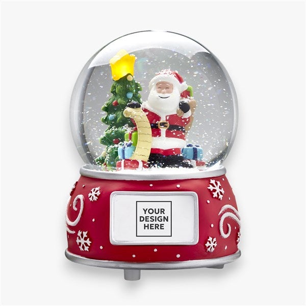 Personalized Logo Santa Claus Light Up Snow Globe - 52415