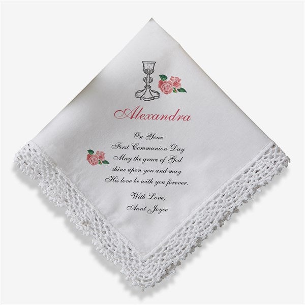 Personalized First Communion Handkerchief - 5250