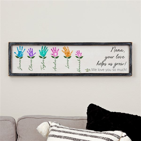 Handprint Art Blackwashed Frame Wall Art