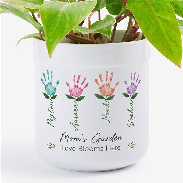 Family Handprint Art Personalized Outdoor Flower Pot - 52596