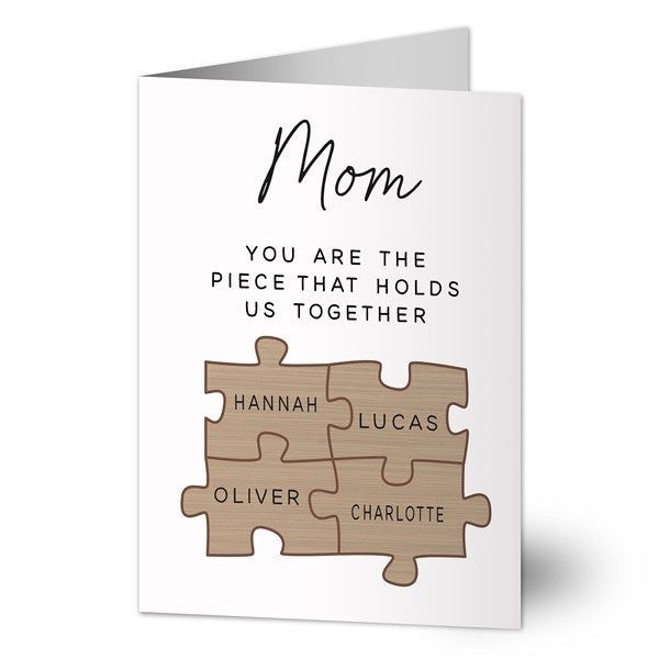 Her Puzzle Pieces Personalized Greeting Card - 52606